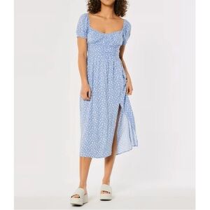 Blue Floral Women's Dress